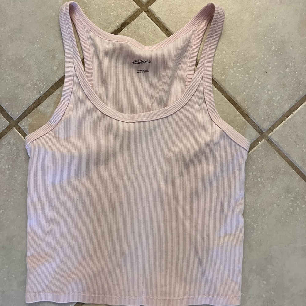 wild fable Light Pink Ribbed Tank Top